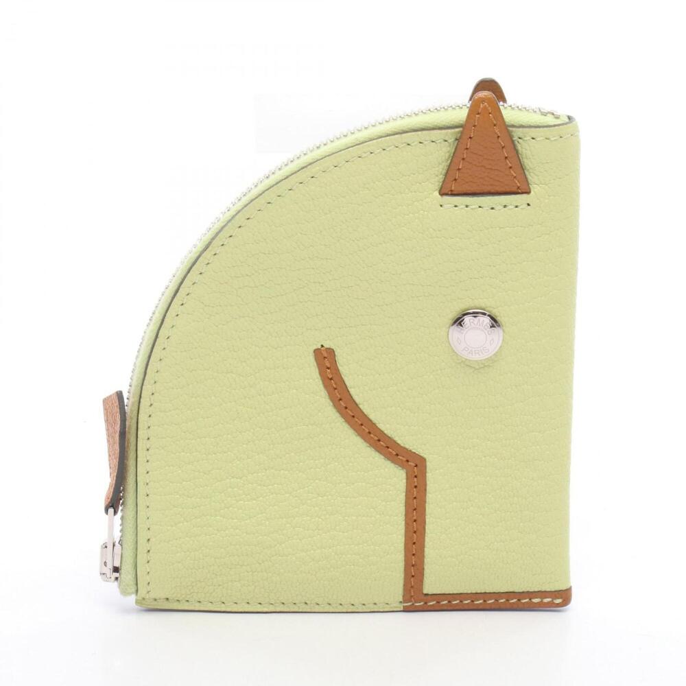 Hermes Paddock Jaune Bourgeois Sesame Wallet - Coin Purse Chevre Leather Wome...